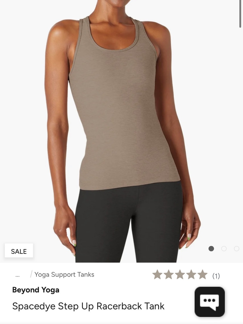 Beyond Yoga Spacedye Step Up Racerback Tank — Taupe